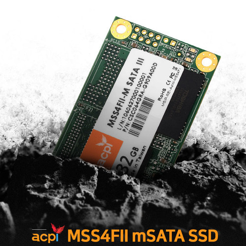 ACPI 산업용 SSD mSATA 128GB  / MSS4FII
